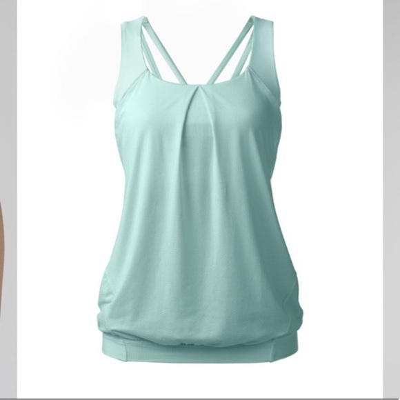 Lululemon Flow Y 2-1 tank  size 12 - Picture 3 of 9